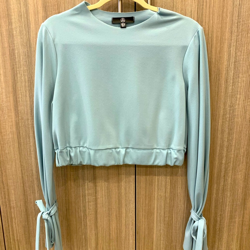 Missguided Long Sleeve Crop Top w/ Bows